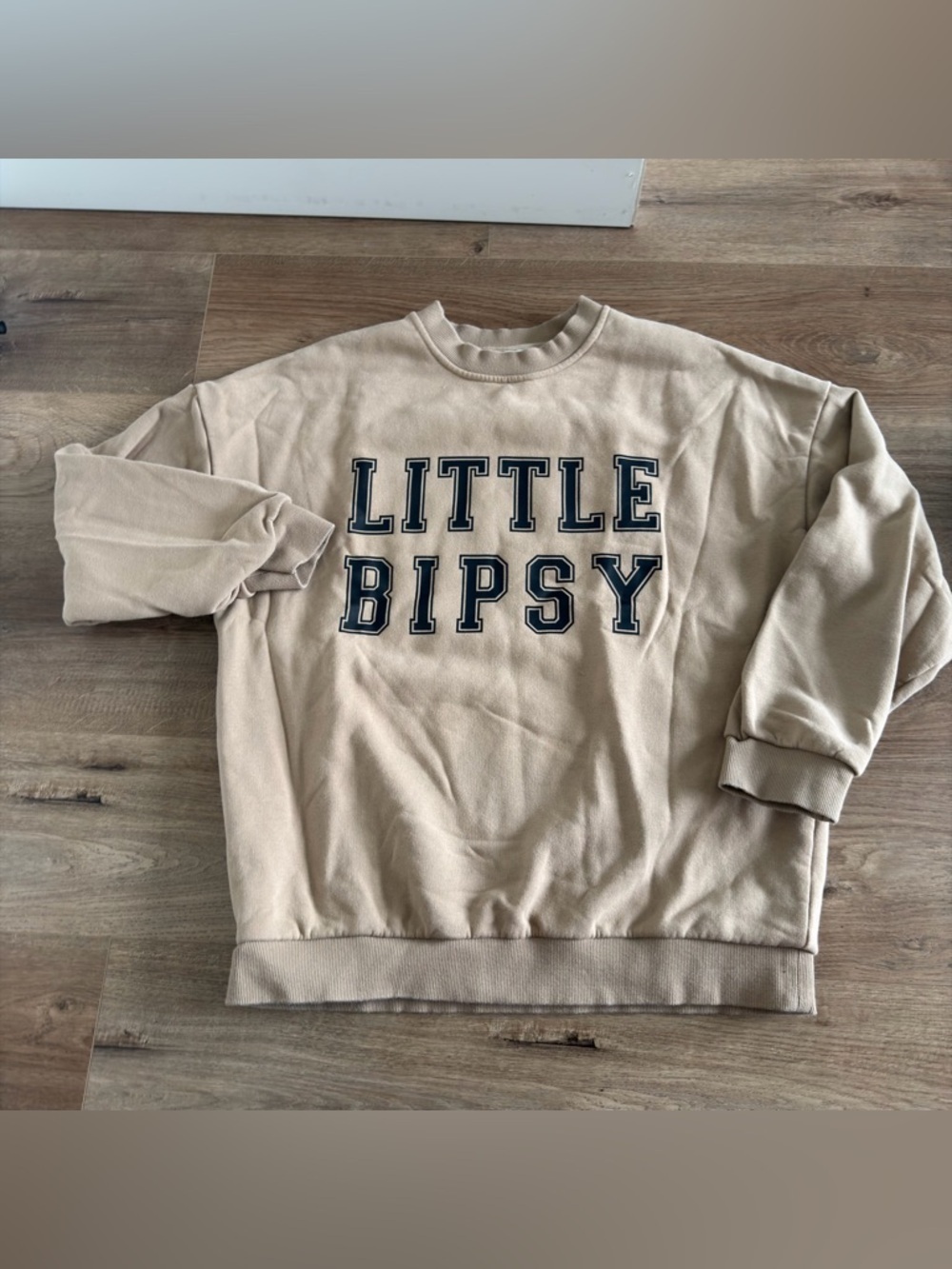 Little Bipsy Collegiate Brown Tan Crewneck Sweatshirt Size Large Unisex Adult